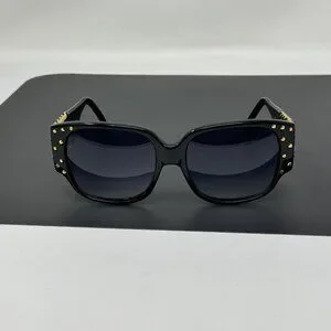 Vintage 1970\'s EK EMMANUELLE KHANH Black Gold  SUNGLASSES 2020 Tso 16 Vintage 1970 main image 2